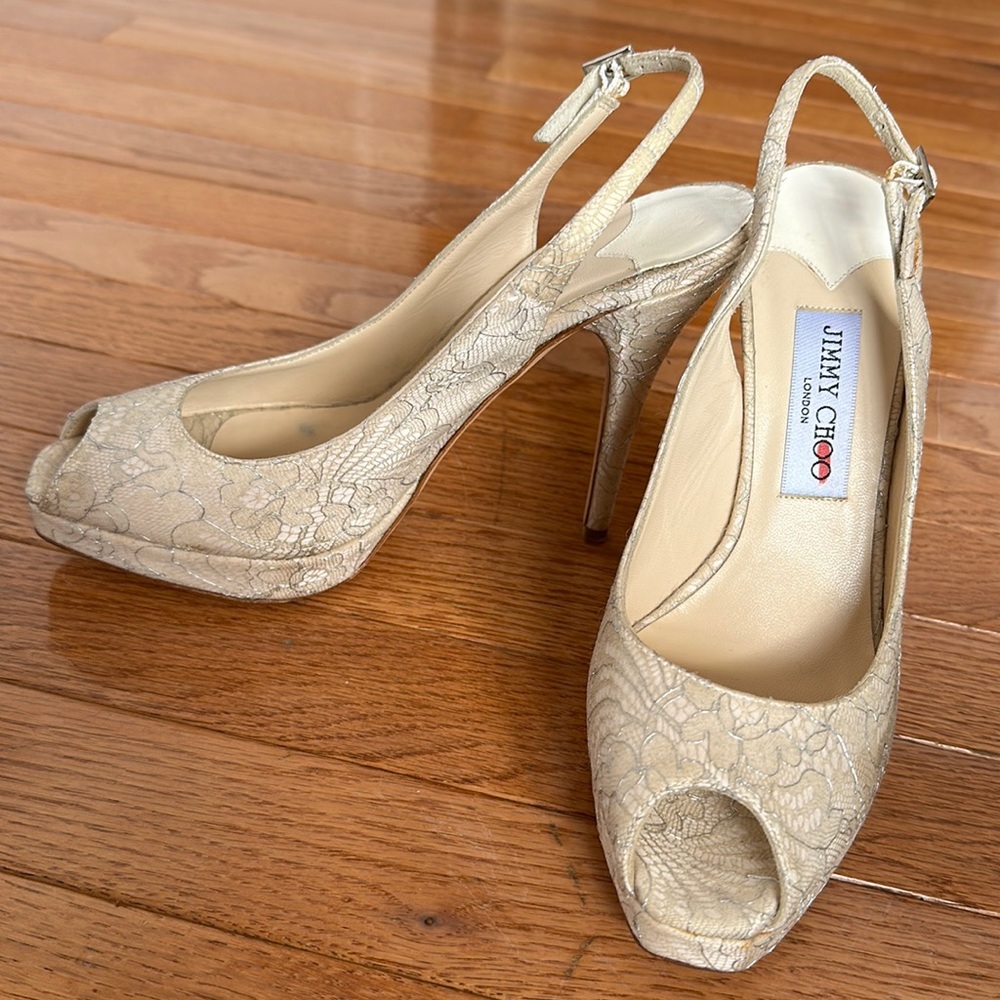 Jimmy choo open toe pump